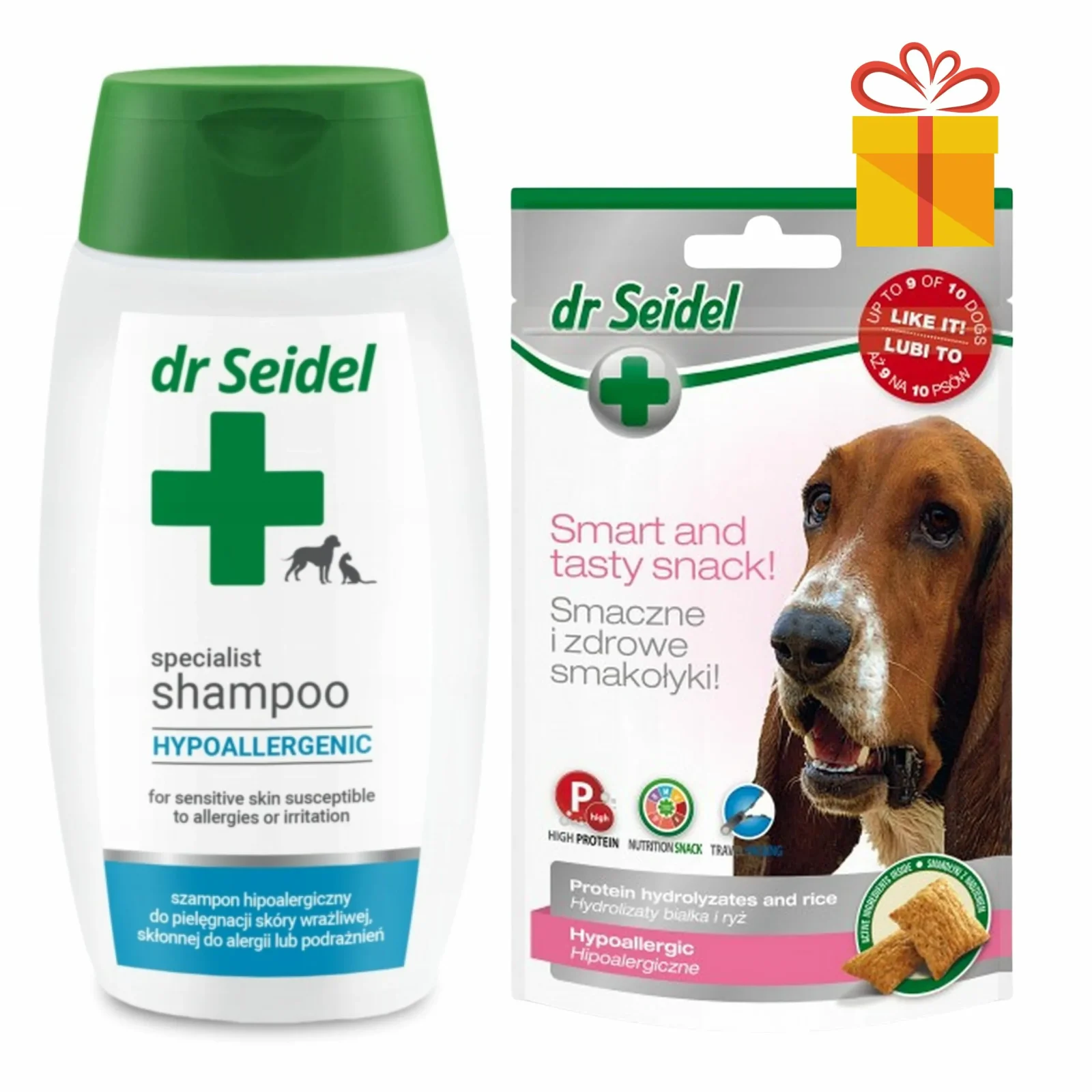 Dr Seidel Szampon hipoalergiczny + przysmak Gratis!