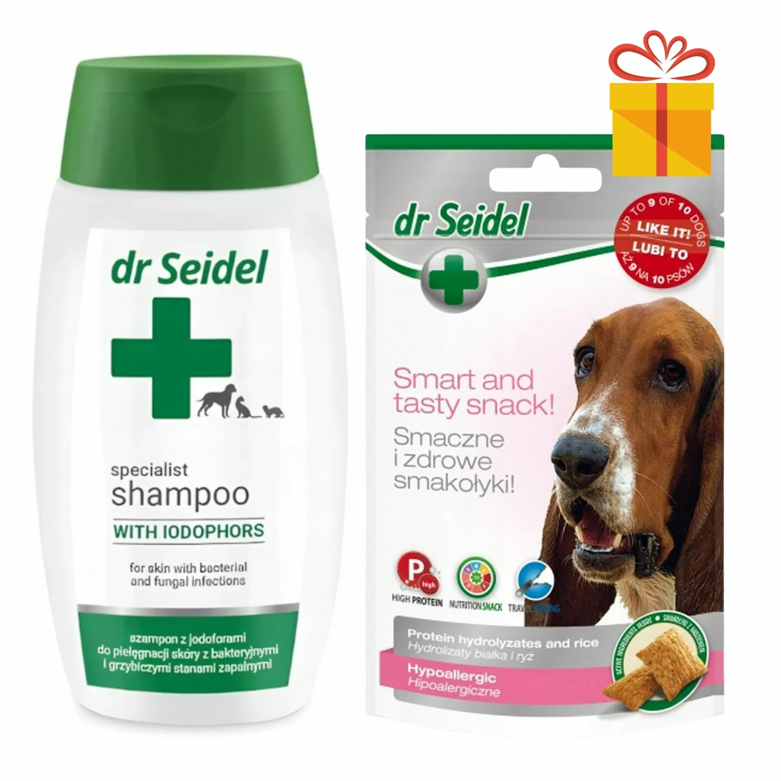 Dr Seidel Szampon jodoforowy + przysmak Gratis!