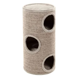 Drapak dla kota w formie wieży – Flamingo Barrel – Szary – 70 × 36 cm