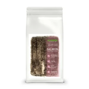 Ecomida Bez zbóż Hypoallergenic MONO Łosoś 500g sucha karma dla kotów dorosłych