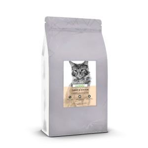 Ecomida Connoiseur Bez Zbóż Hypoallergenic Indyk, Kurczak 1,5 kg sucha karma Kot Dorosły, Sterylizowany, Kule włosowe