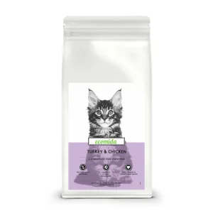 Ecomida Connoisseur KITTEN Bez Zbóż Hypoallergenic Indyk Kurczak 500g sucha karma dla KOCIĄT