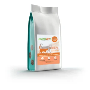 ecomiVET+ URINARY 1,5 kg dieta sucha Bez Zbóż Hypoallergenic 100% hydrolizat Kurczak Łosoś, dla kotów dorosłych, starszych oraz sterylizowanych