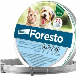 Elanco Foresto – Mała obroża, psy i koty poniżej 8kg na kleszcze i pchły