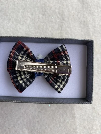 Elegancka kokardka śnieżynka – spinka - Image 2