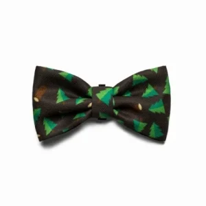 Elegancka muszka dla psa wzór leśny- Woods L