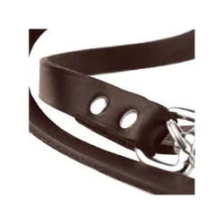 Elegancka smycz skórzana Hunter ciemny brąz 13/200