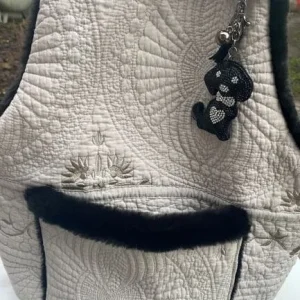 Elegancka torba do noszenia psa z futerkiem