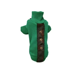 Elegancki zielony sweter dla psa S