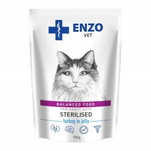 ENZO VET Sterilised dieta dla kotów sterylizowanych z indykiem w galaretce 100g
