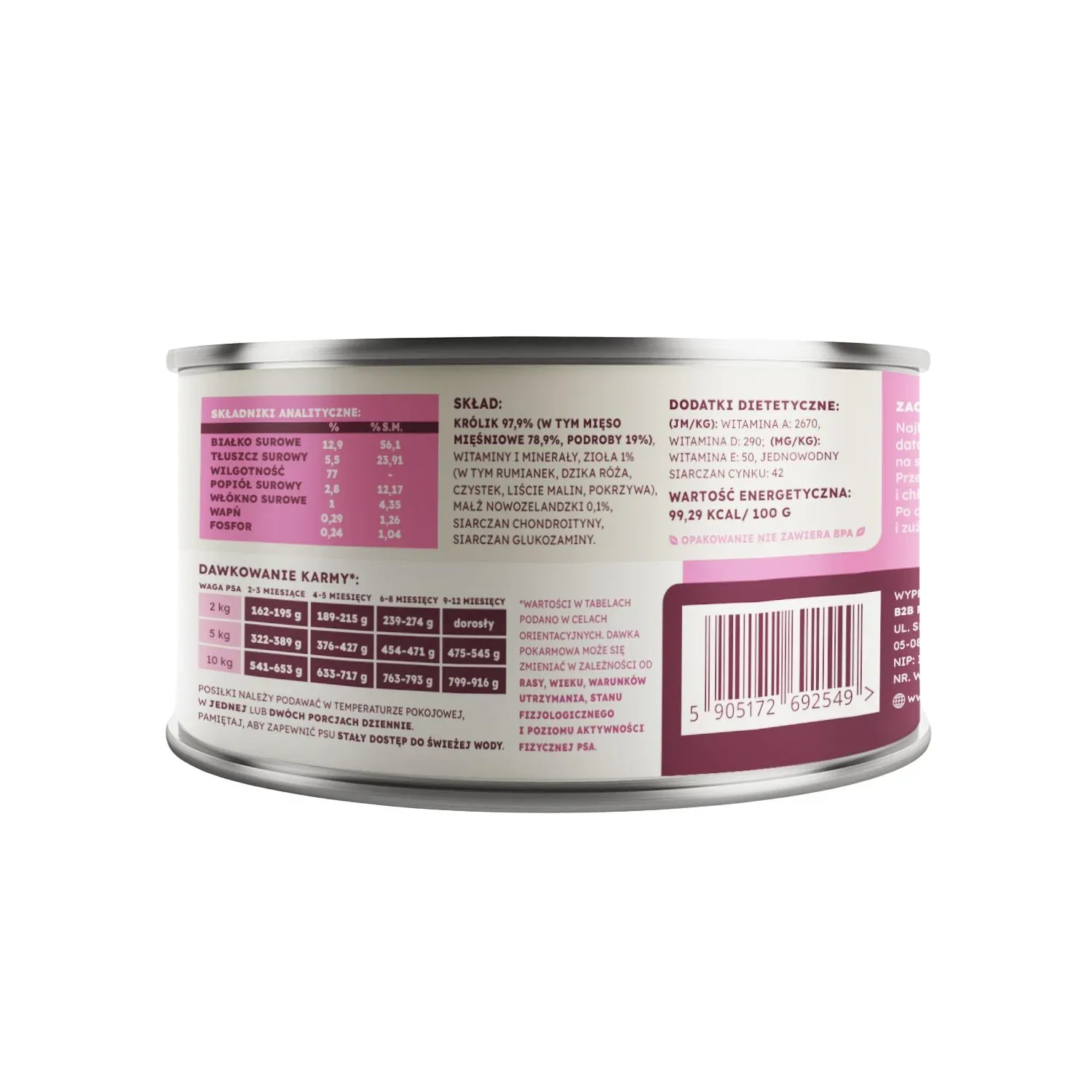 FARMA Select Królik Dla Szczeniąt 200g – mokra karma - Image 2