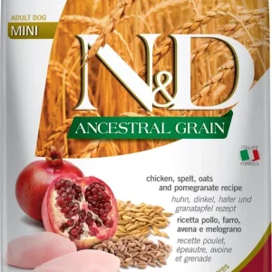 Farmina N&D Ancestral Grain canine CHICKEN & POMEGRANATE ADULT MINI 7kg