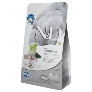 Farmina N&D Dog Adult Mini White, z labraksem, koprem włoskim i spiruliną ► Zamów teraz ✔