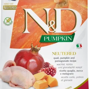 Farmina N&D Pumpkin feline QUAIL, PUMPKIN AND POMEGRANATE NEUTERED RECIPE 1,5kg