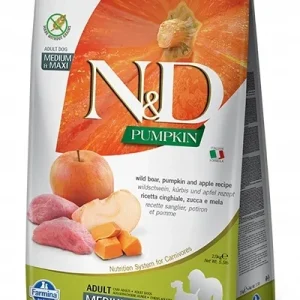 Farmina N&D Pumpkin Grain Free canine BOAR AND APPLE ADULT MEDIUM & MAXI 12kg