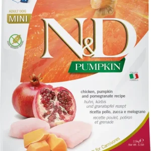 Farmina N&D Pumpkin Grain Free canine CHICKEN AND POMEGRANATE ADULT MINI 2,5kg
