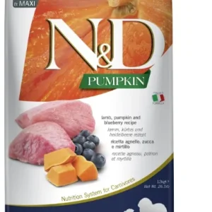 Farmina N&D Pumpkin Grain Free canine LAMB & BLUEBERRY ADULT MEDIUM & MAXI 12kg