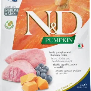 Farmina N&D Pumpkin Grain Free canine LAMB & BLUEBERRY ADULT MEDIUM & MAXI 2,5kg