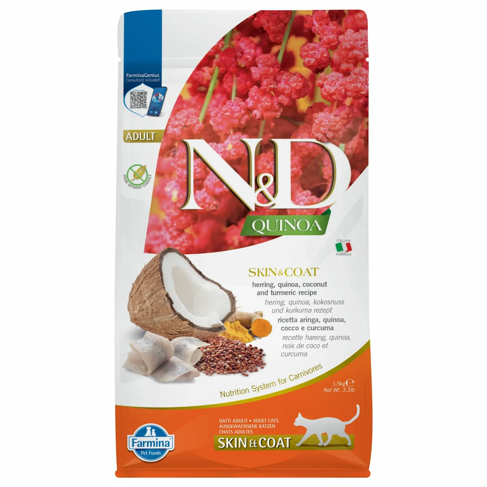 FARMINA N&D Quinoa Skin&Coat Herring 1,5kg