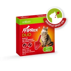 FIPREX DUO 50 mg + 60 mg roztwór do nakrapiania dla kotów i fretek