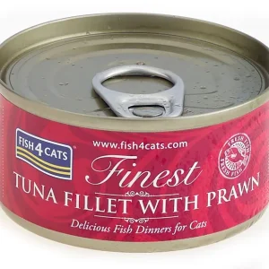 Fish4Cats Tuńczyk z Krewetkami karma mokra dla kota puszka 70 g (10)