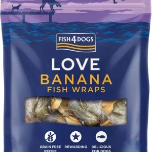 Fish4Dogs Banana Fish Wraps 100g