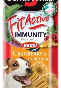 Fit Active Denta-Stick Immunity Cranberry & Curcuma140g Przysmak dentystyczny wspomaga układ odpornościowy