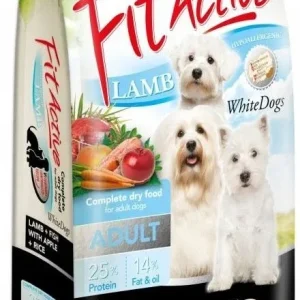 Fit Active Dog White Dogs Hypoallergenic Lamb&Fish psy ras białych 1,5 kg