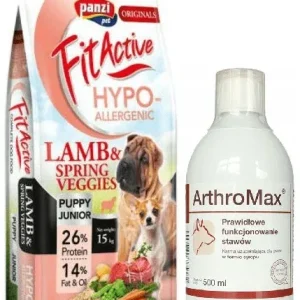Fit Active Hypoallergenic Lamb Szczenięta Monobiałkowa 15 kg + Arthromax