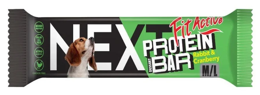 Fit Active NEXT Proteinowy baton 55g Królik & Żurawina – przysmak dla psa