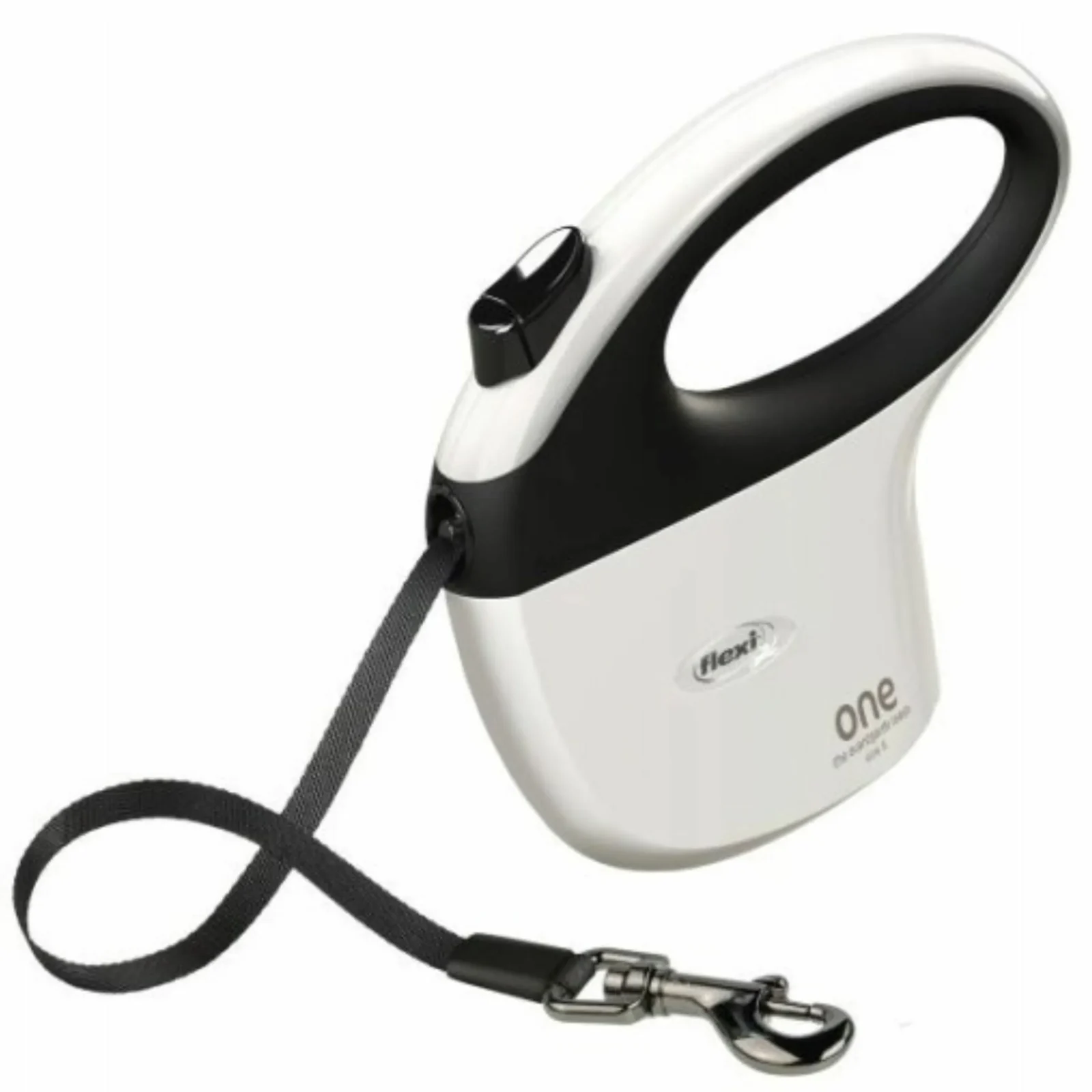 FLEXI One smycz Taśma S 5m do 15kg Biało-Czarna