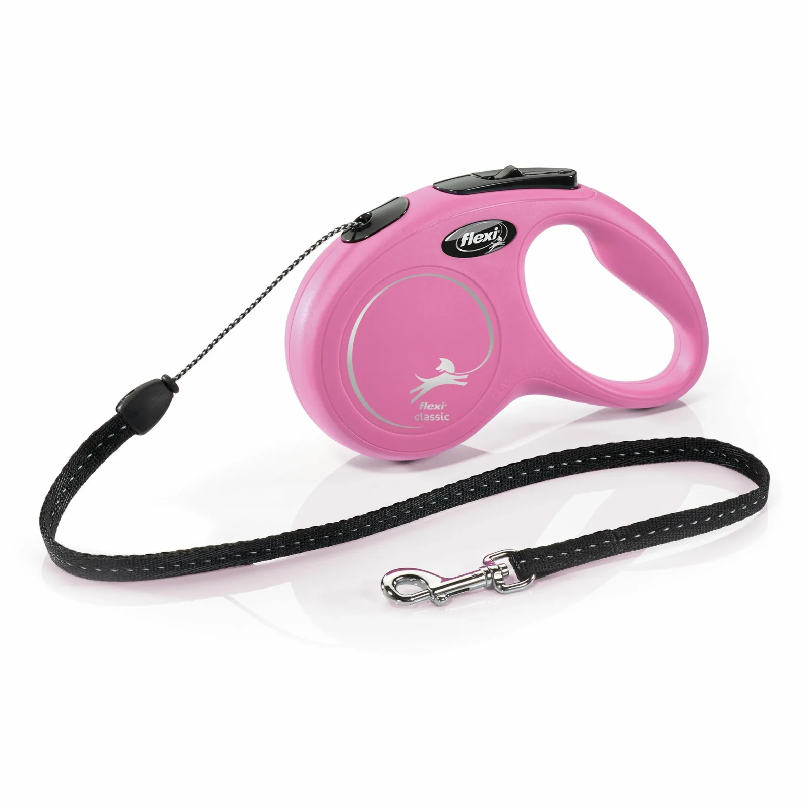 FLEXI smycz Classic Cord S linka 5m do 12kg różowa