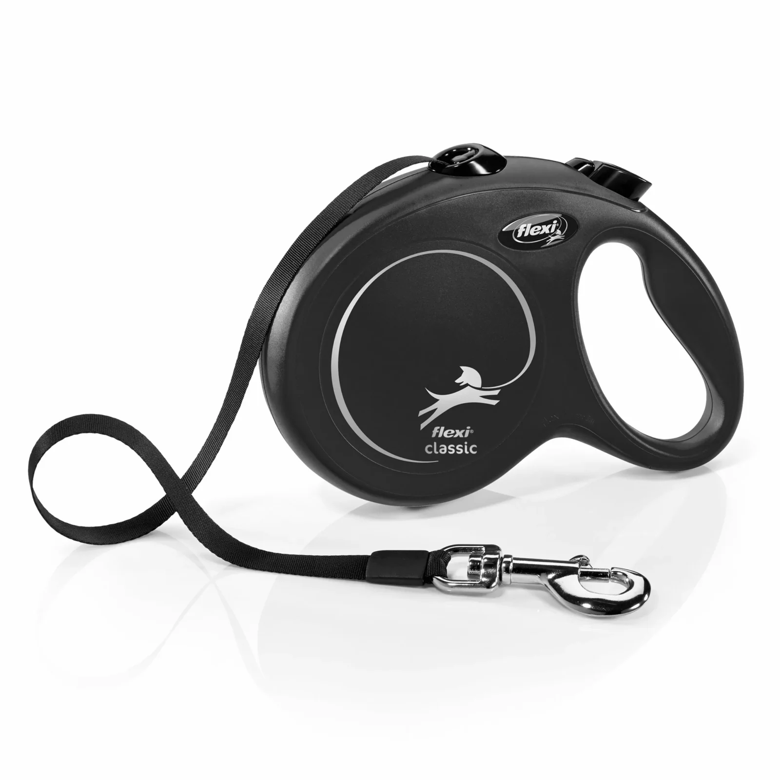 FLEXI smycz Classic L Taśma 5m do 50kg czarna