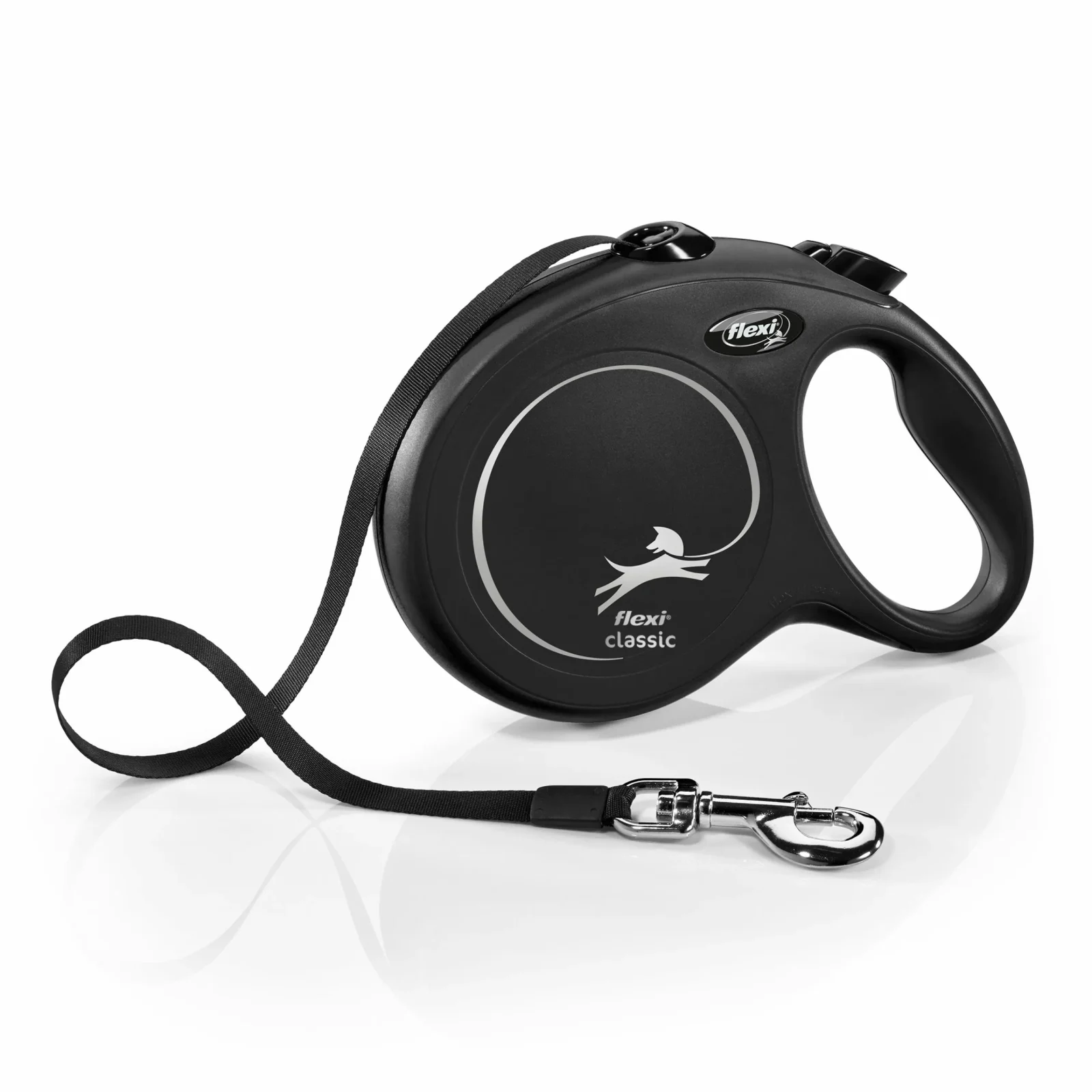 FLEXI smycz Classic L Taśma 8m do 50kg czarna