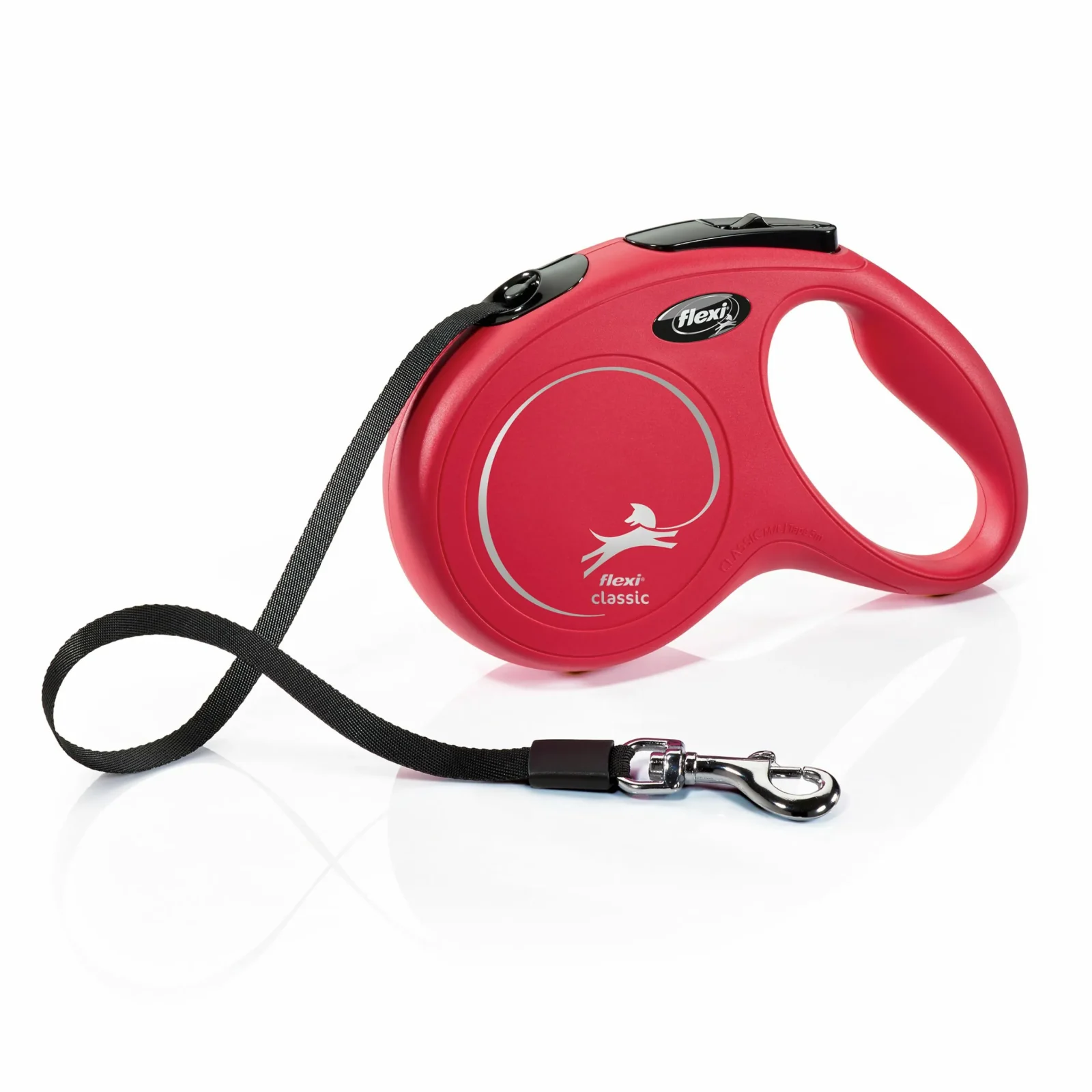 FLEXI smycz Classic M taśma 5m do 25kg czerwona