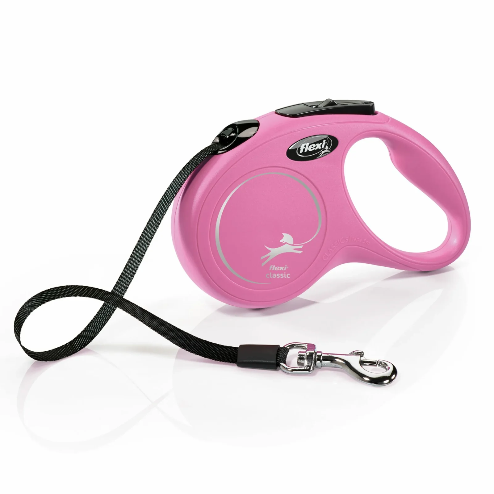 FLEXI smycz Classic S taśma 5m do 15kg różowa