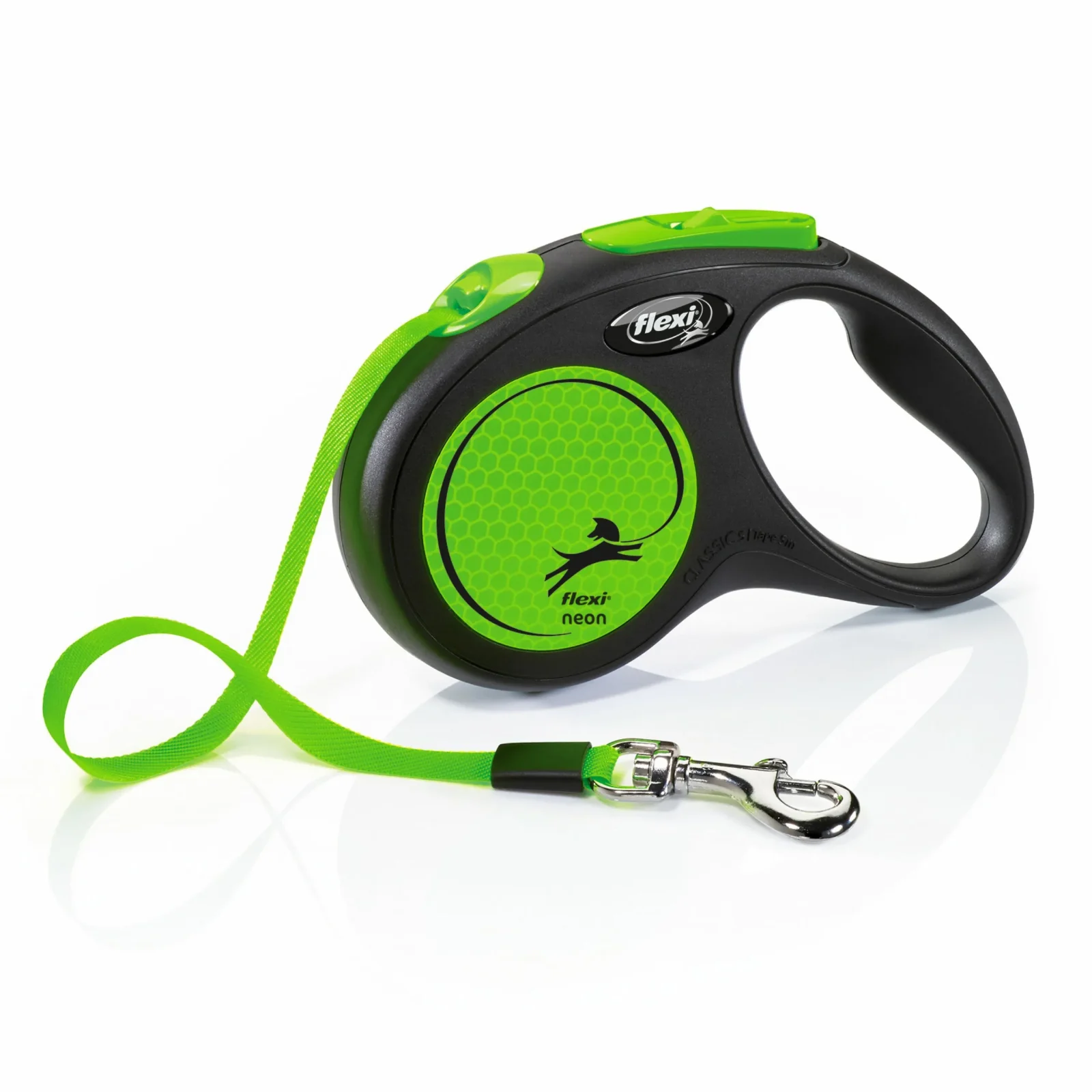 FLEXI smycz Classic Taśma S 5m 15kg Green Neon