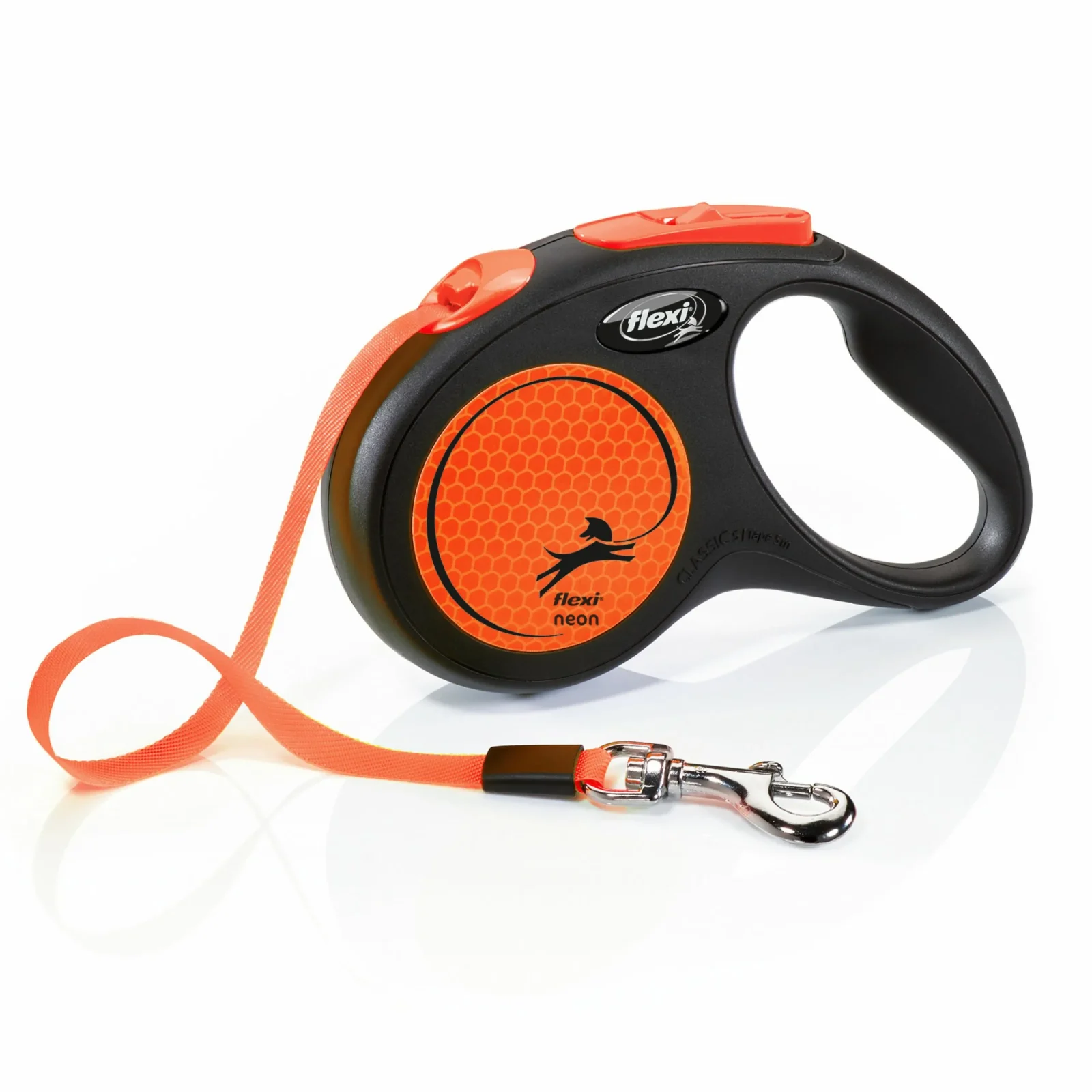 FLEXI smycz Classic Taśma S 5m do 15kg Orange Neon