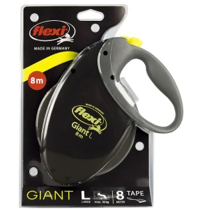 FLEXI Smycz oryginalna Giant L taśma 8m do 50 kg - czarna