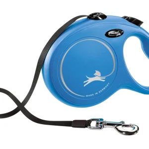 FLEXI Smycz oryginalna New Classic L niebieska - 8m do 50kg - taśma