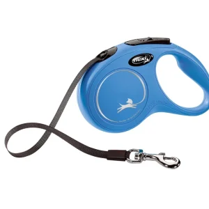 FLEXI Smycz oryginalna New Classic S 5m do 15kg, niebieska - taśma