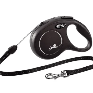 FLEXI Smycz oryginalna New Classic S czarna - 8m do 12kg - linka