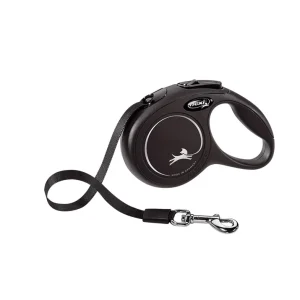 FLEXI Smycz oryginalna New Classic XS 3m do 12kg, czarna - taśma