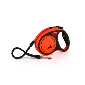 Flexi Xtreme smycz automatyczna dla psa pomarańczowa M 5m taśma