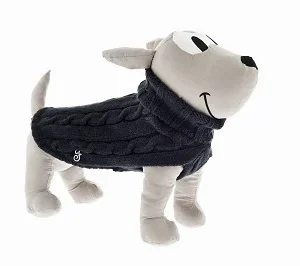 Granatowy sweter dla psa Abraccio z wełną 20 cm