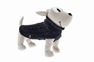 Granatowy sweter dla psa Abraccio z wełną 20 cm