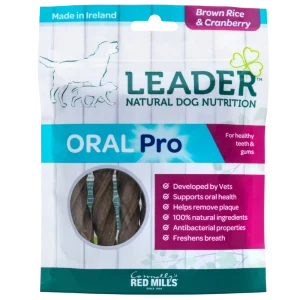Gryzaki dentystyczne Leader Oral Pro z br膮zowym ry偶em i 偶urawin膮
