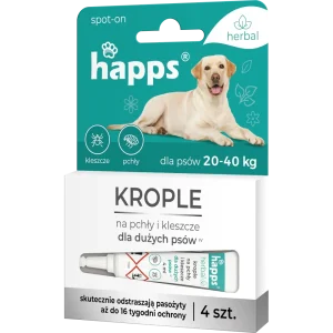 HAPPS Herbal - krople na pchły i kleszcze dla dużych psów 20-40kg