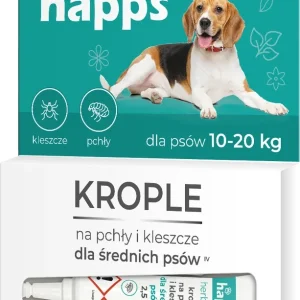 HAPPS Herbal - krople na pchły i kleszcze dla średnich psów 10-20kg