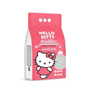 Hello Kitty Żwirek Bentonitowy dla Kota o Zapachu Baby Powder – 5 L